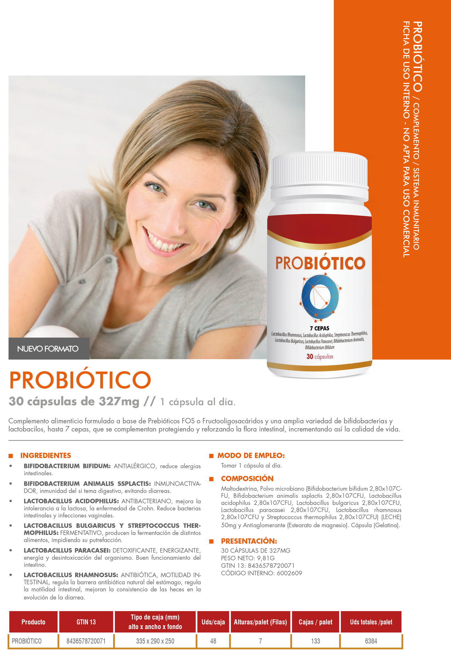 SUP Probiótico 30 Cápsulas – Salud Digestiva e Inmunidad