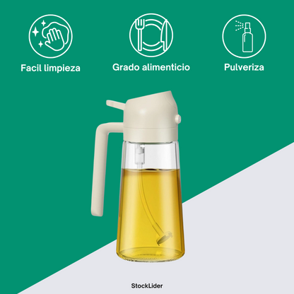 Aceitera dispensadora 2 en 1 + caja